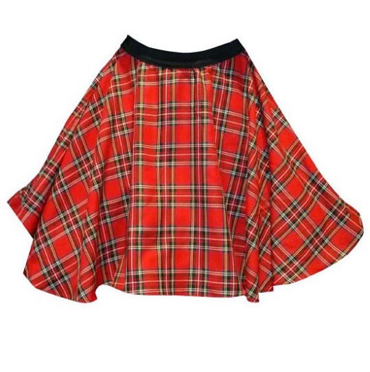 HANDMADE 50'S VINTAGE STYLE TARTAN PUNK GRUNGE FULL SKIRT