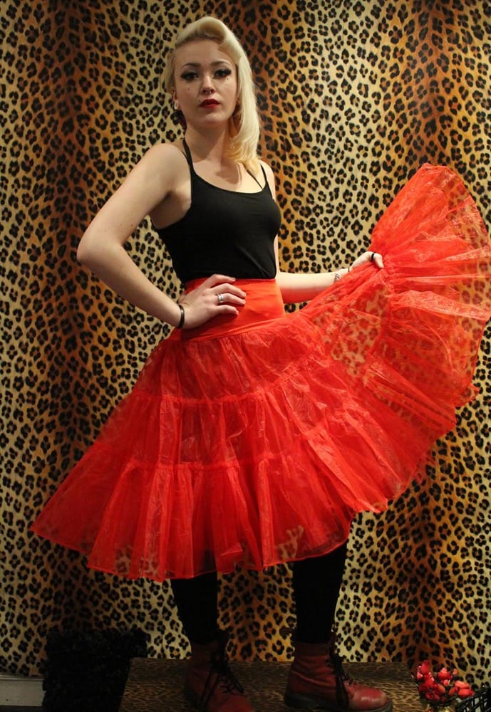 RED PETTICOAT NET UNDERSKIRT 50'S STYLE SKIRT