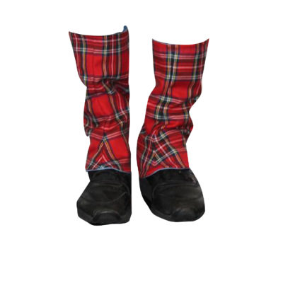 RED TARTAN GAITORS