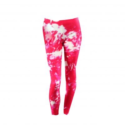 RED ACID WASH LEGGINGS