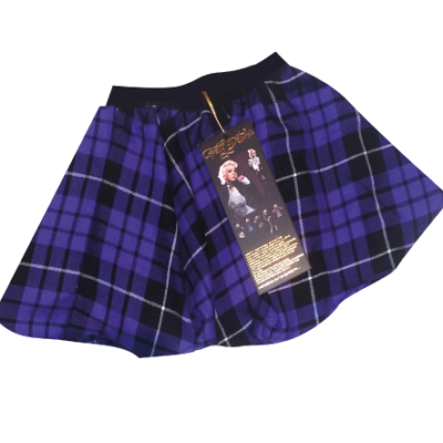 KIDS PURPLE TARTAN FULL CIRCLE SKIRT