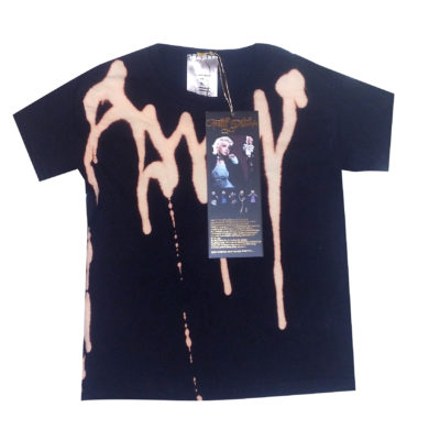 KIDS BLACK ACID WASH GRUNGE T-SHIRT