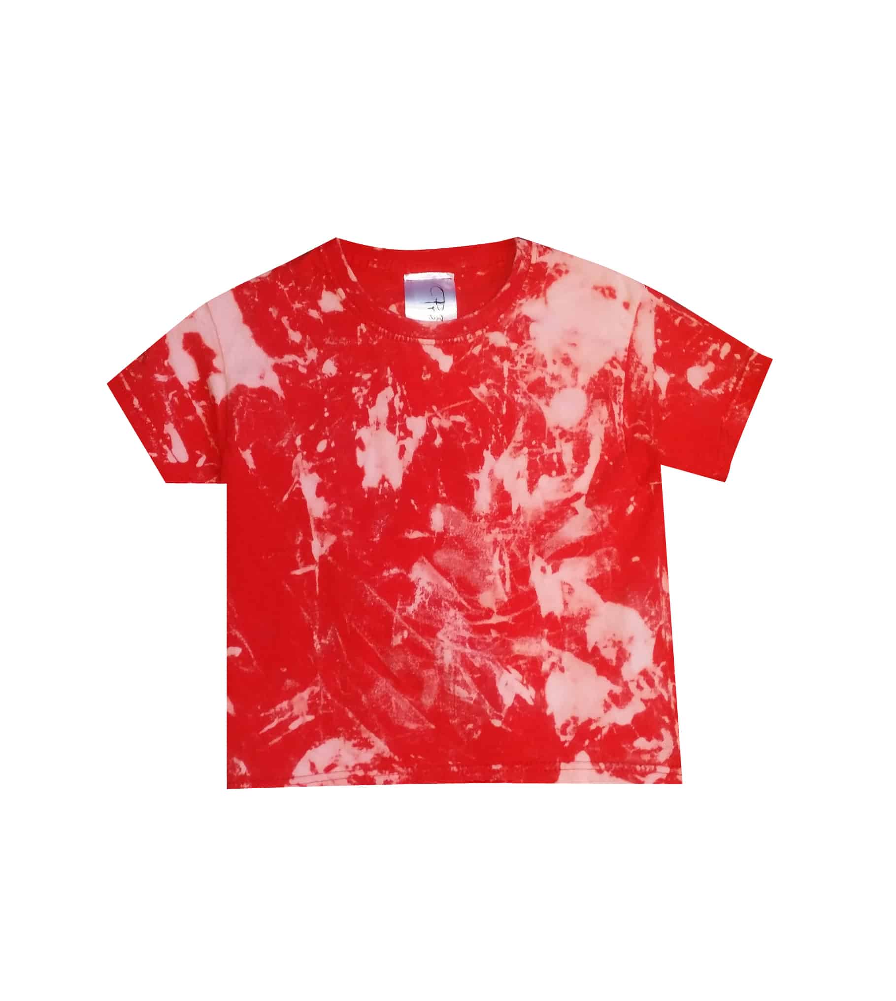 red acid wash shirt