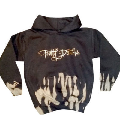 KIDS BLACK LOGO DRIPS HOODY