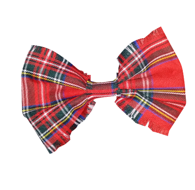 RED TARTAN HAIR BOW
