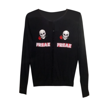 BLACK SKULLS FREAK CARDIGAN