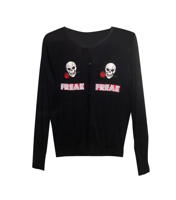 BLACK SKULLS FREAK CARDIGAN