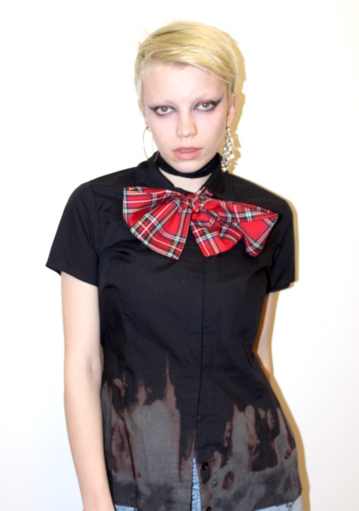 RED TARTAN NECK HEAD SCARF - Image 2