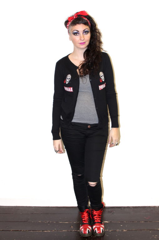 BLACK SKULLS FREAK CARDIGAN - Image 4