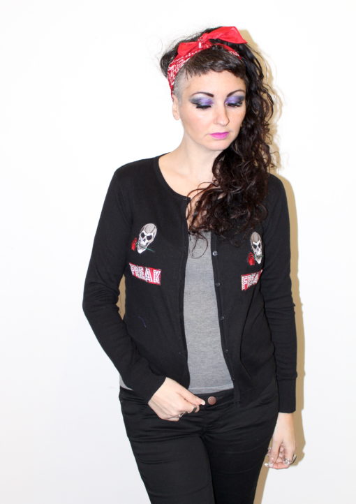 BLACK SKULLS FREAK CARDIGAN - Image 3