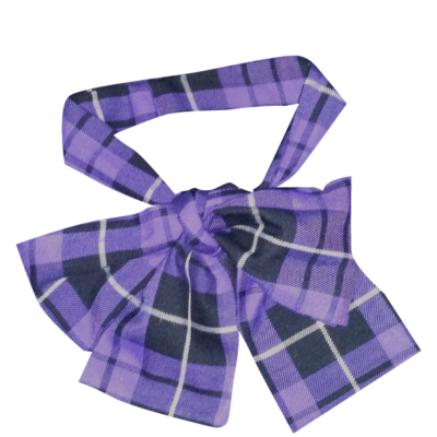 PURPLE TARTAN NECK HEAD SCARF