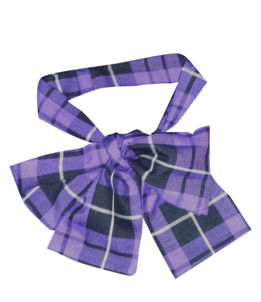 PURPLE TARTAN NECK HEAD SCARF
