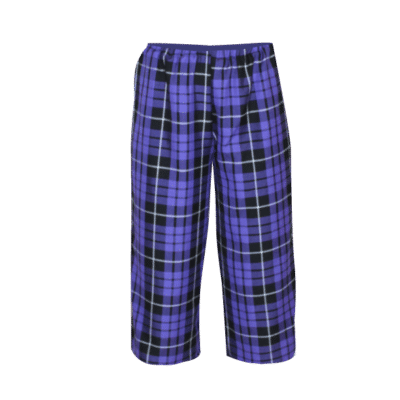 PURPLE TARTAN CROPPED CAPRI TROUSERS