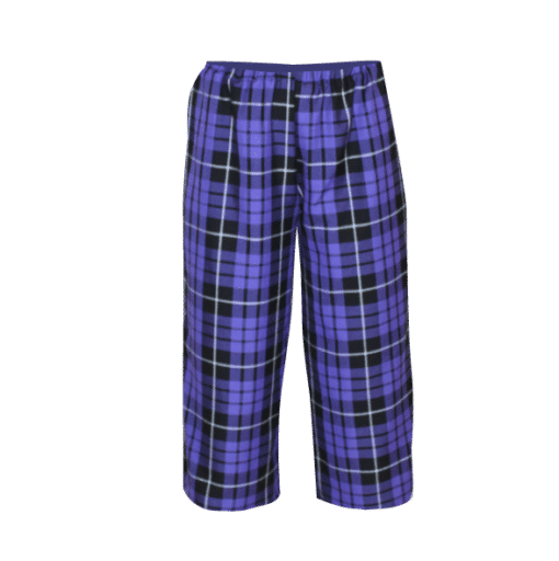 PURPLE TARTAN CROPPED CAPRI TROUSERS