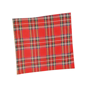 RED TARTAN HANDMADE POCKET SQUARE