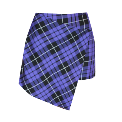 PURPLE TARTAN WRAP MINI SKIRT