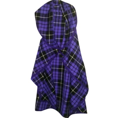 KIDS PURPLE TARTAN CAPE