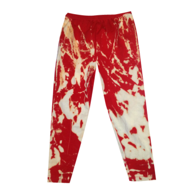 KIDS RED ACID WASH LEGGINGS