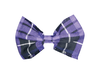 PURPLE TARTAN HAIR BOW
