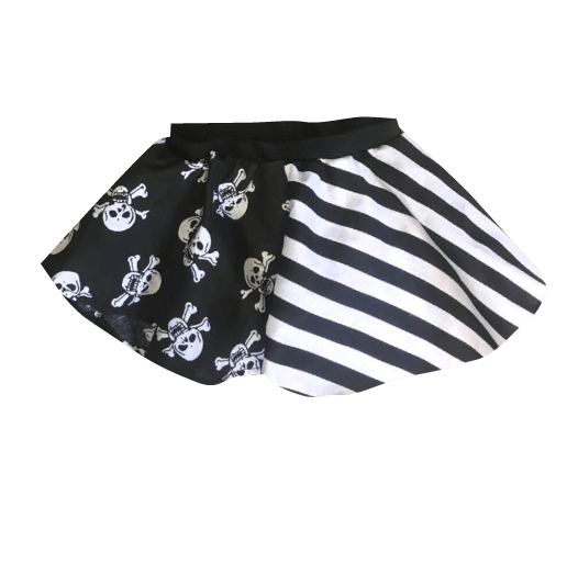 Black and white striped circle skirt discount