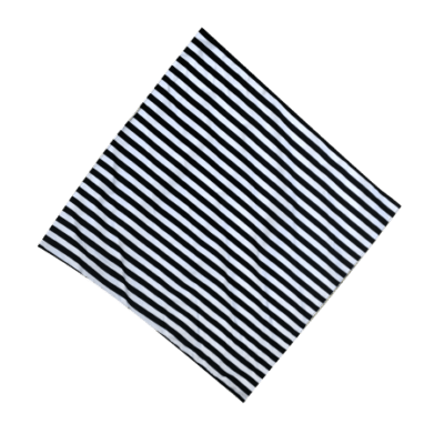 BLACK & WHITE STRIPED BANDANA