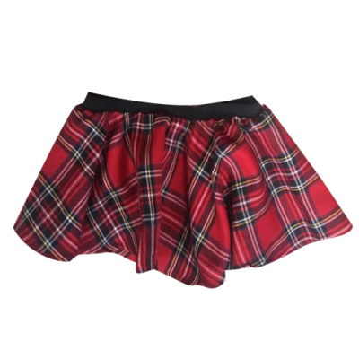 BABIES RED TARTAN FULL CIRCLE SKIRT