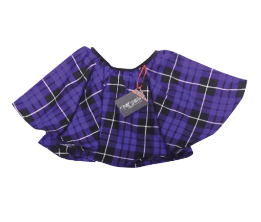 PURPLE TARTAN MINI SKATER SKIRT