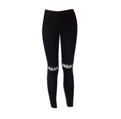 BLACK FREAK SLOGAN LEGGINGS