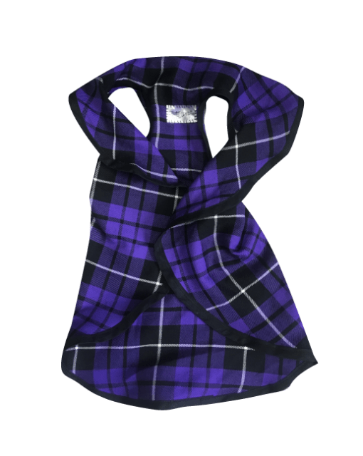 BABIES PURPLE TARTAN CAPE
