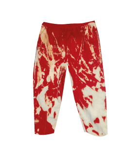 BABIES RED ACID WASH LEGGINGS