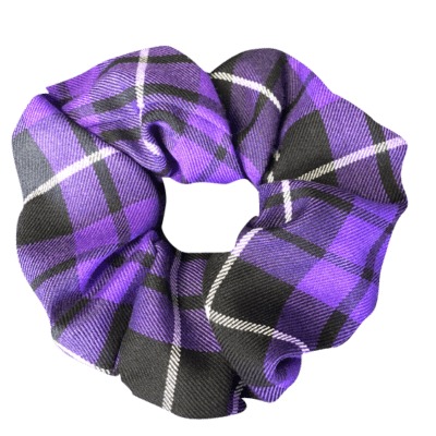 PURPLE TARTAN SCRUNCHIE