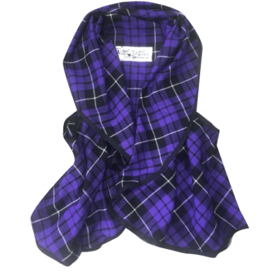 purple tartan cropped cape