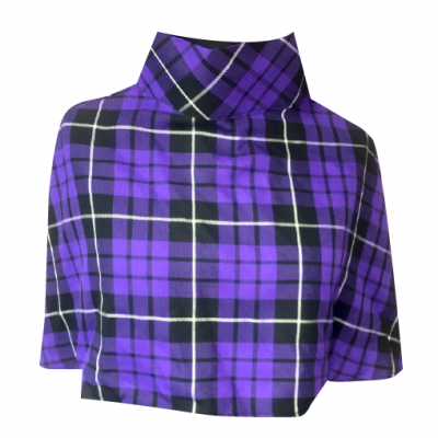 tartan boxy cape