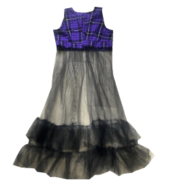 handmade purple tartan waistcoat