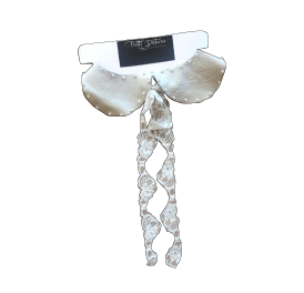 CREAM LEATHER LACE COLLAR