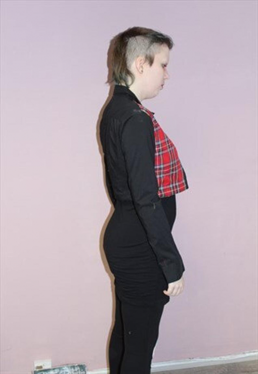 BLACK RED TARTAN PANEL SHIRT - Image 5