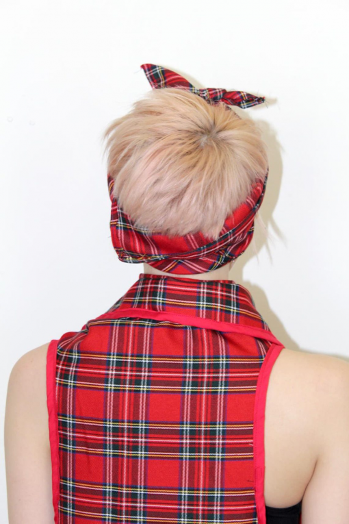 RED TARTAN BANDANA - Image 6