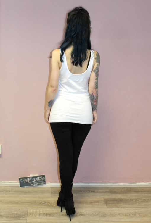 BLACK SKULLS & STRIPE PATCH LEGGINGS - Image 6