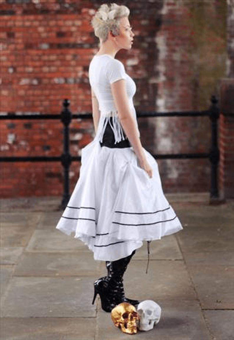 FRINGE CROP PUNK GRUNGE BOW FESTIVAL TOP Pretty Disturbia