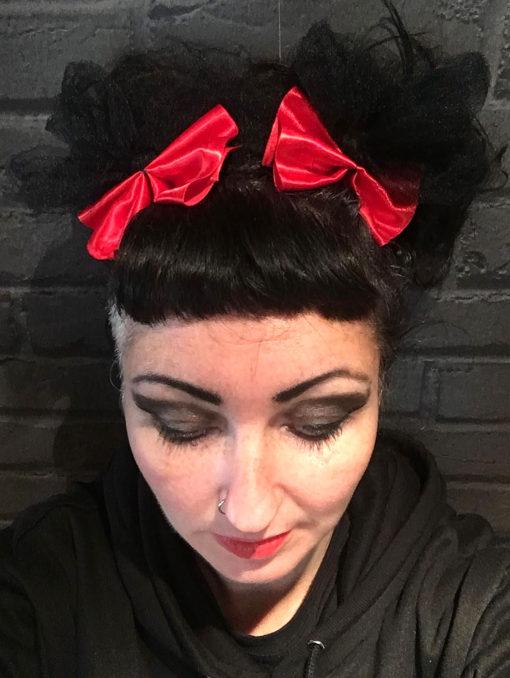 RED NETTED HAIR BOWS - Image 6