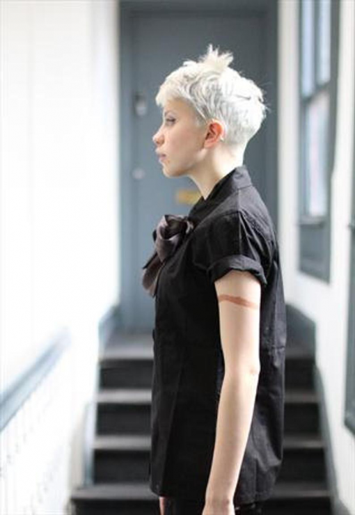 BLACK SATIN NECK BOW SHIRT - Image 5