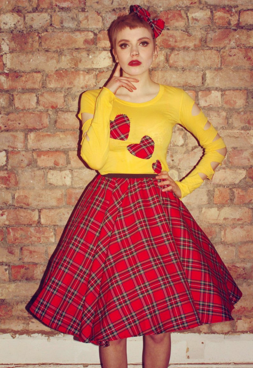 RED TARTAN HAIR BOW - Image 2