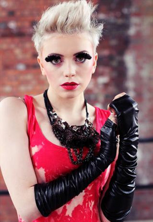 BLACK HIGH SHINE WET LOOK ARMLETS - Image 3