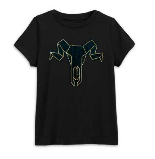 BLACK UNISEX HAND PAINTED BLEACH STAG TEE