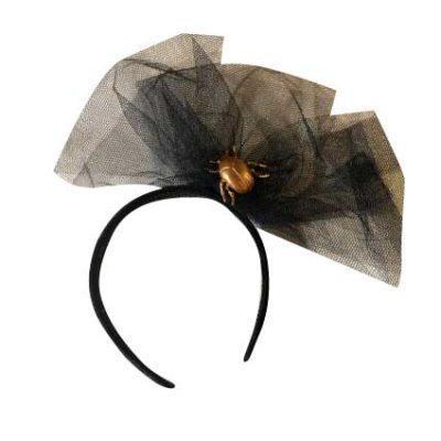 BLACK VELVET NETTED BUG HAIRBAND