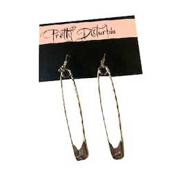 HANDMADE LARGE SAFETY PIN PUNK EARRINGS