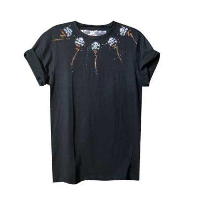 BLACK UNISEX SKULL & CROSSBONES TEE