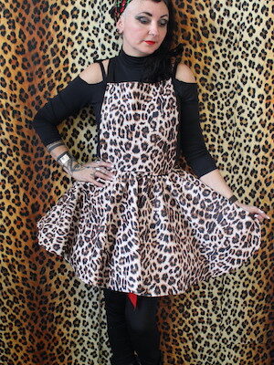 LEOPARD PRINT PINAFORE DRESS