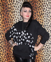 BLACK RUFFLES FRILL JUMPER SWEAT
