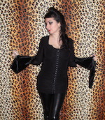 BLACK VELVET HANDMADE NECK SCARF SHAWL